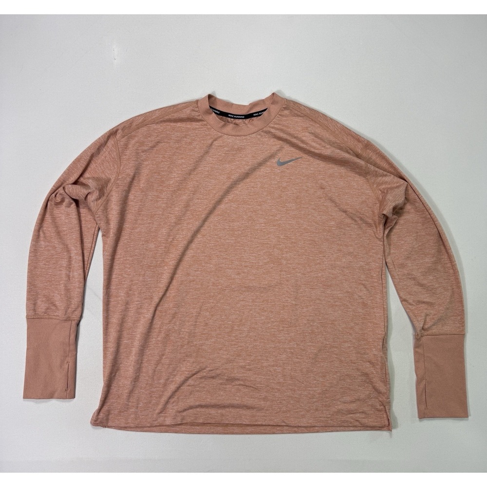 Nike Running Element Dri-Fit Long Sleeve Shirt Pink Women's XL 928741 Workout
